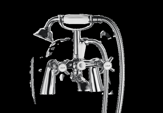 Double Handles Bath Shower Mixer Faucet For Sophisticated Bathroom T8046N