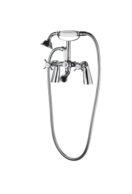 Double Handles Bath Shower Mixer Faucet For Sophisticated Bathroom T8046N