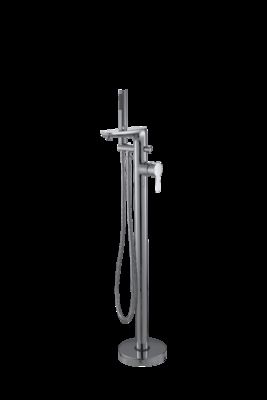 Modern Style Floor Standing Bath Shower Mixer with Chrome Finish and 3-Year Warranty for Bathroom