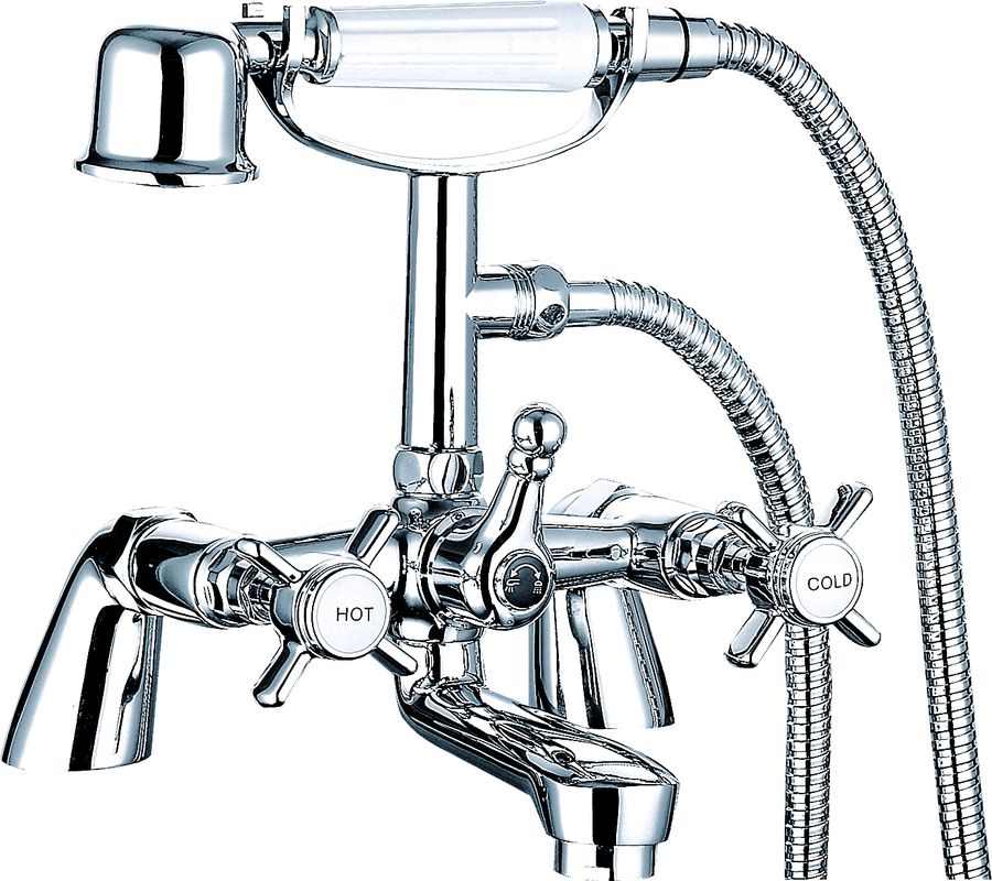 Easy Installation Double Handle Bath Shower Mixer Faucet For Bathroom T8048