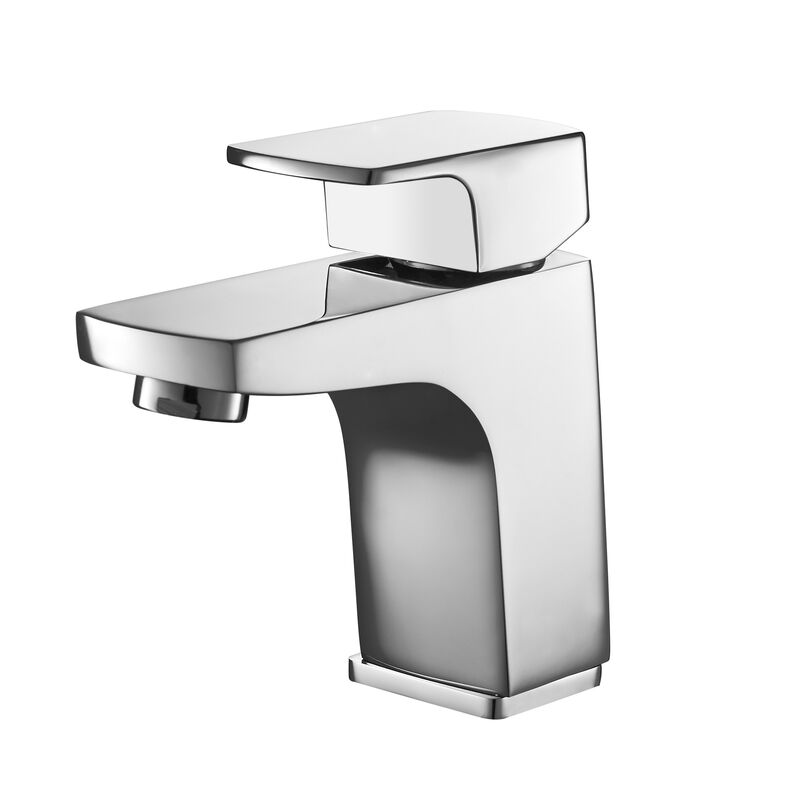 Chrome Finish Basin Mixer Faucet Single Handle Heavy Duty Construction T9202W